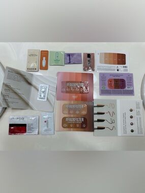 Assorted makeup and skincare and hair care sample pack bundle